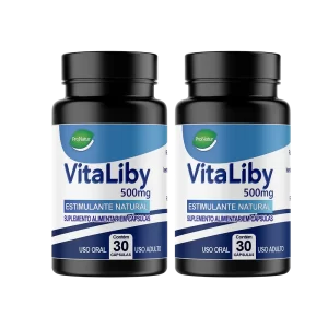 VitaLiby - Estimulante Que Funciona De Verdade - 30 Cápsulas 02 Frascos