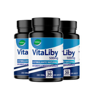 VitaLiby - Estimulante Que Funciona De Verdade - 30 Cápsulas 03 Frascos